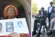 TRUTH BE TOLD: Andria Marsh holding a photo of her parents, 