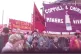 The support group’s banner on the march in 1984. Carrying 