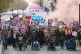 UCU and NUS activists take part in a demonstration over acce