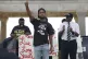 a Black Lives Matter rally in front of Boardwalk Hall, on Se
