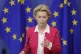European Commission President Ursula von der Leyen gives a s