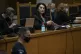 Presiding judge Maria Lepenioti , center, during a court ses