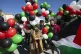 Palestinians protesting against the recent visit of US Secre