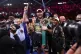 Tyson Fury celebrates defeating Deontay Wilder