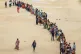 Hundreds of people line up to receive their second dose of v