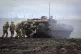 Ukrainian soldiers during training at the frontline in Donet