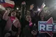 Republican party members celebrate obtaining the largest num