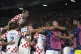 Croatia players celebrate a goal from their teammate Luka Mo