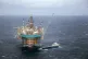 A view of a supply ship at the Edvard Grieg oil field, in th