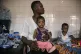 Malnourished children wait for treatment in the pediatrics d
