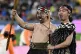 Maori perform a traditional welcome ceremony ahead of the Wo