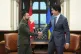 Canadian Prime Minister Justin Trudeau shakes hands with Ukr