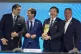 Paraguay's Soccer Association President Robert Harrison, lef