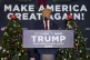 Former US president Donald Trump speaks during a rally in Wa