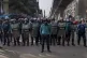 Bangladesh policemen stand guard outside Baitul Mukarram mos