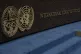 The logo of the International Court of Justice, left, and th