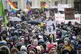 People stand on the Alter Markt square during the ‘Potsdam
