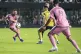 Inter Miami forward Lionel Messi, left, passes the ball to f