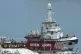 The ship Open Arms belonging to the Spanish aid group by the