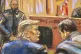 In this courtroom sketch, former US President Donald Trump (