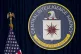 The seal of the Central Intelligence Agency at its headquart