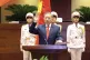 To Lam swears in the position after he was elected as the pr
