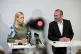 Finnish Foreign Minister Elina Valtonen (left) and President