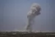 Smoke billows after an explosion in the Gaza Strip, as seen 