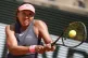 Japan's Naomi Osaka plays a shot against Italy's Lucia Bronz