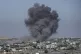 Smoke rises following an Israeli airstrike in Rafah, Gaza St