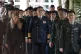 China's Defense Minister Dong Jun (centre) walks out after a