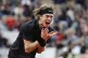 Russia's Andrey Rublev vents his frustration after missing a