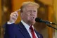 Former President Donald Trump speaks during a news conferenc