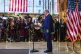 Former US President Donald Trump speaks during a news confer