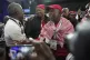Economic Freedom Fighters (EFF) leader, Julius Malema (front