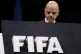 Fifa President Gianni Infantino walks on the stage before th