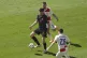 Albania's Mirlind Daku (centre) controls the ball ahead Croa