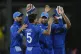 Afghanistan players celebrate the wicket of Bangladesh's Tan
