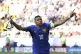 Kylian Mbappe of France celebrates after scoring a penalty k