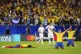 Colombia's Kevin Castano celebrates defeating Uruguay in a C