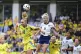 Sweden's Fridolina Rolfo (left) and England's Leah Williamso