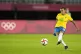 Brazil's Marta kicks in a penalty shootout during a women's 
