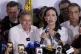 Opposition leader Maria Corina Machado (right) and president