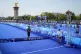 Britain's Alex Yee crosses the finish line to win the gold m