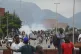 Police fired tear gas during a protest in Abuja, Nigeria, Au