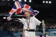 Bryony Page of Britain celebrates after winning the gold med