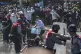 Protesters run after police shot warning shots and used wate