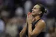 Aryna Sabalenka, of Belarus, smiles after defeating Emma Nav