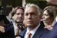 Hungarian Prime Minister Viktor Orban talks to reporters at 