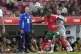 Scotland's head coach Steve Clarke (centre) watches as Scotl